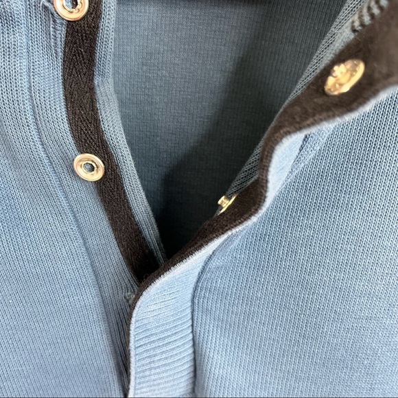 BOSS Hugo Boss Knit 1/4 Snap Contrast Pop Over Sweater - Picture 6 of 8